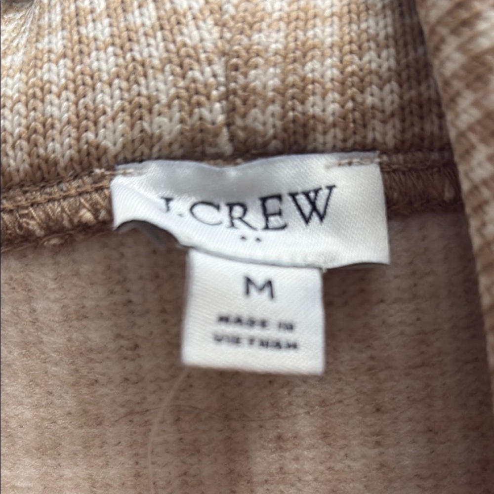 J.Crew Factory Houndstooth Cowl Neck Pullover Sweater Top Size Medium NWT - Picture 3 of 11